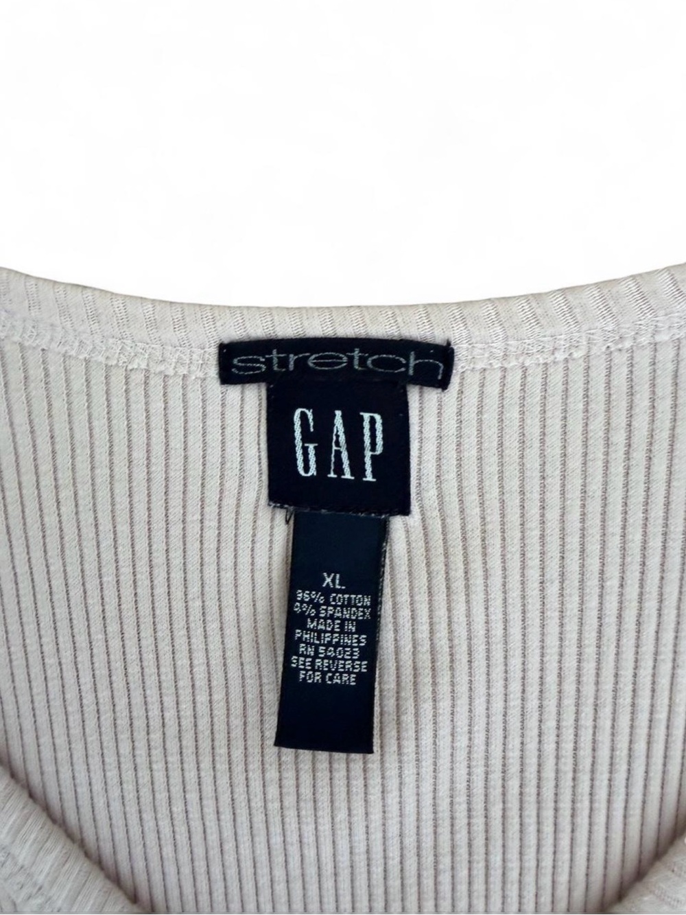 GAP Light Pink Ribbed Peplum Button-Up Top - Picture 2 of 3